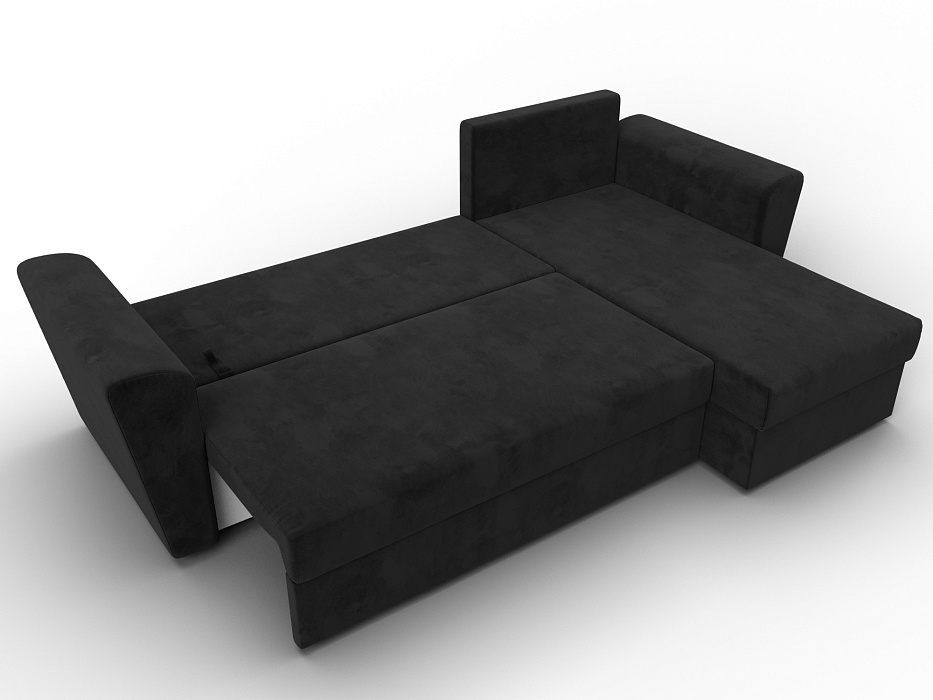 Диван угловой Амстердам Лайт правый угол (seven 35 черный)