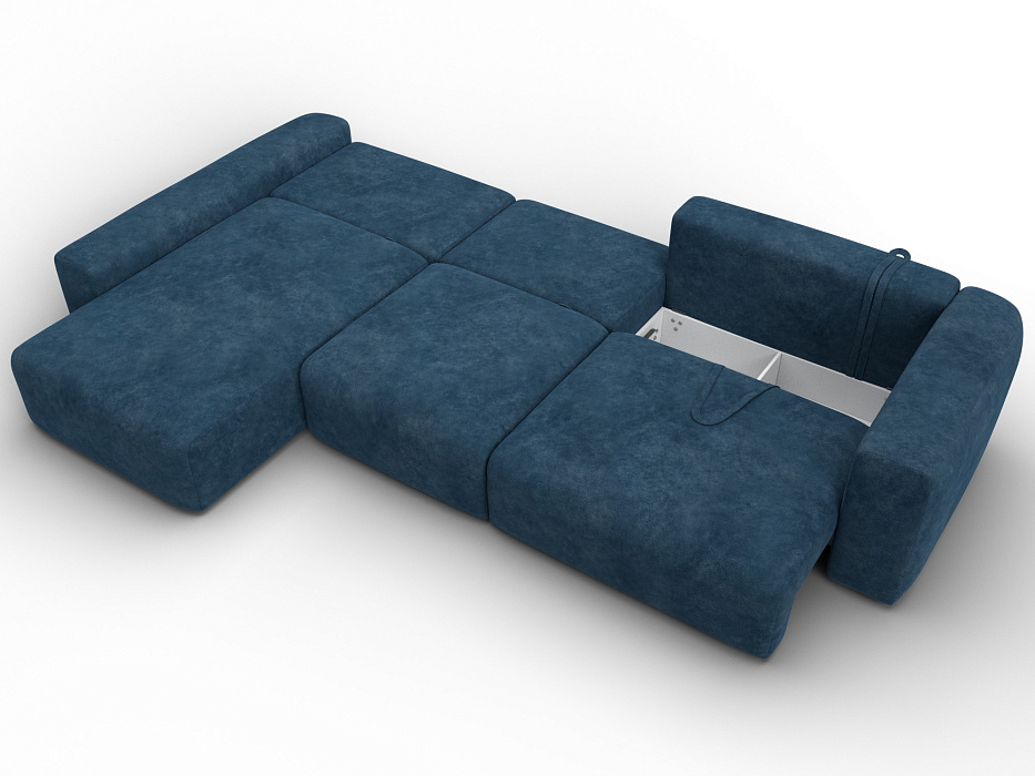 Диван угловой Лига-066 НПБ Лонг угол левый фото в интернет-магазине Лига Диванов