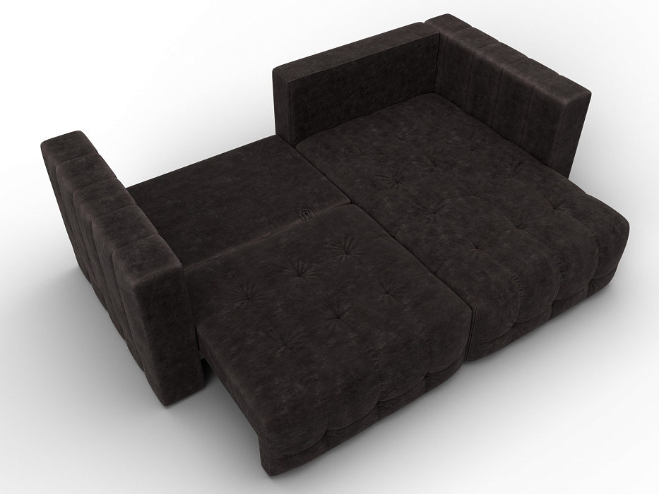 Диван угловой Лига-052 НПБ угол универсальный (brut 17 коричневый)