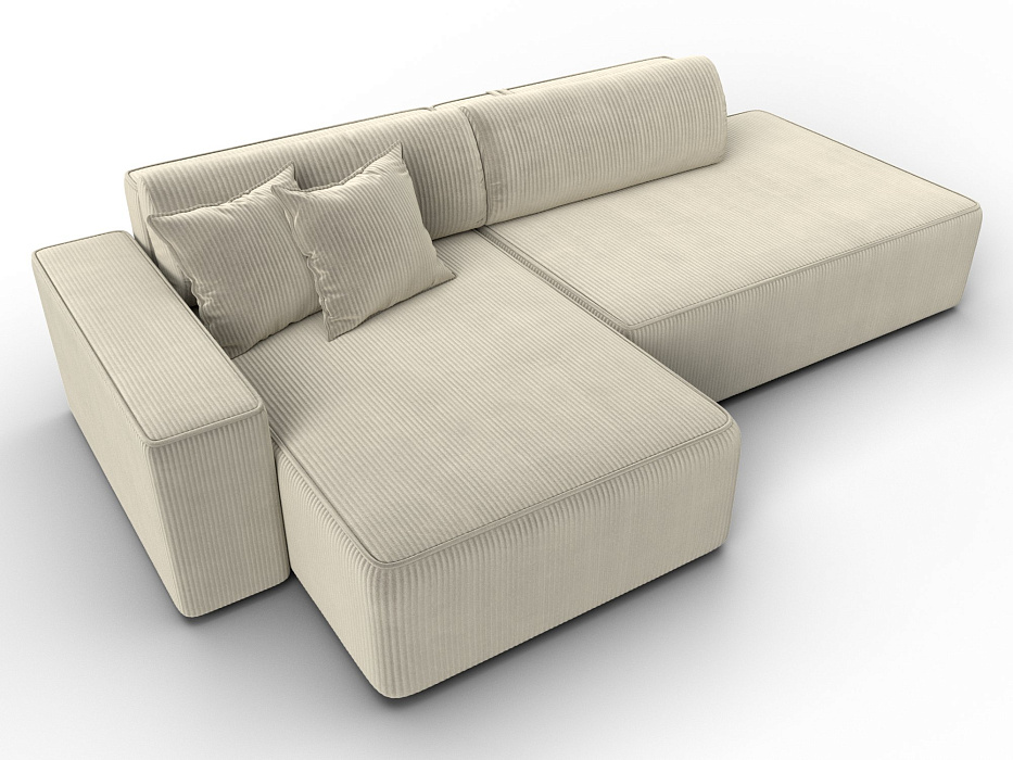 Диван угловой Лига-079 БП угол левый (vertical бежевый)
