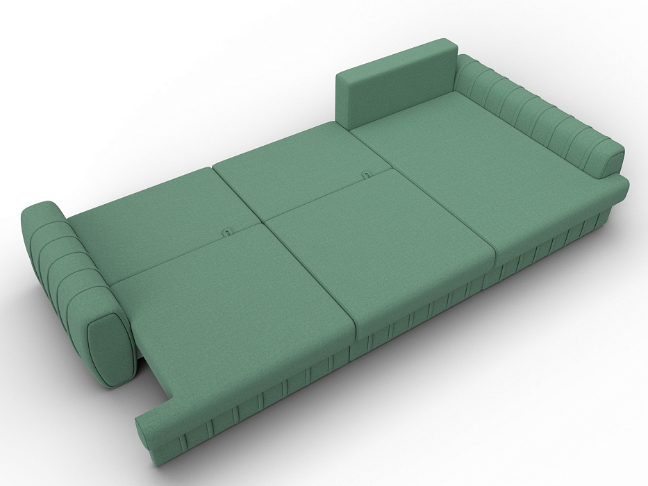 Диван угловой Лига-057 НПБ Лонг угол правый (амур 11 зеленый)