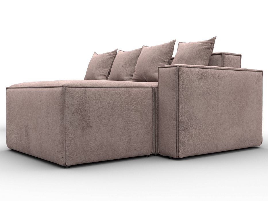 Диван угловой модульный Лига-063 угол правый (tower 05 бежевый)