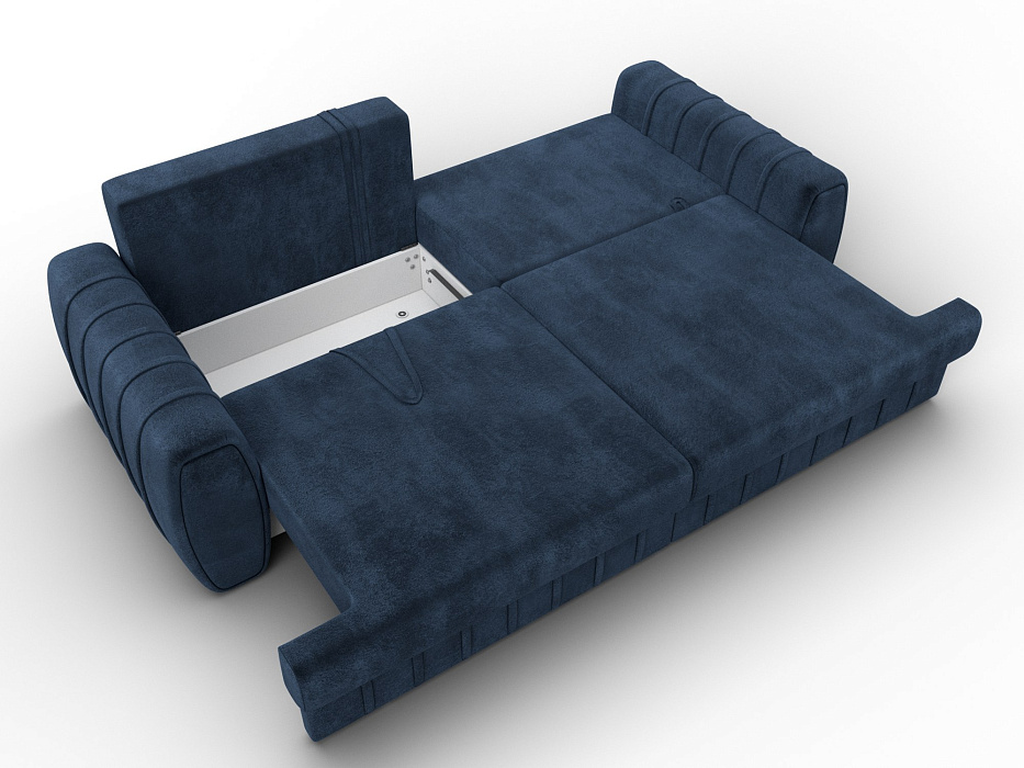 Диван прямой Лига-057 НПБ (tower 13 синий)