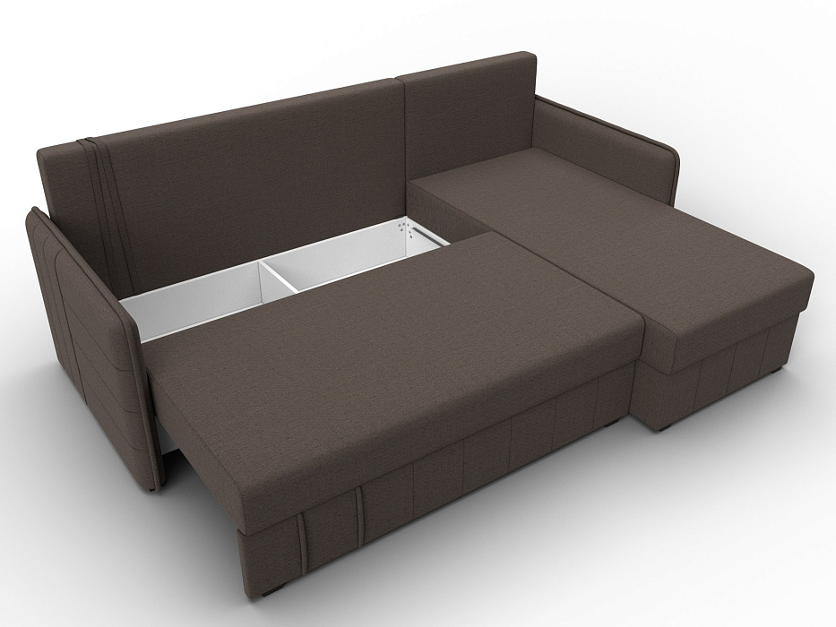 Диван угловой Слим угол универсальный (амур 05 коричневый)