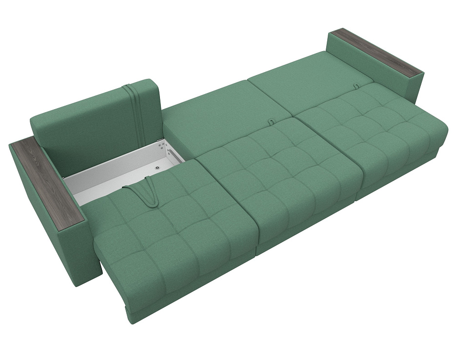 Диван прямой с декором Лига-049 НПБ Лонг (амур 11 зеленый) Диван прямой с декором Лига-049 НПБ Лонг (амур 11 зеленый)