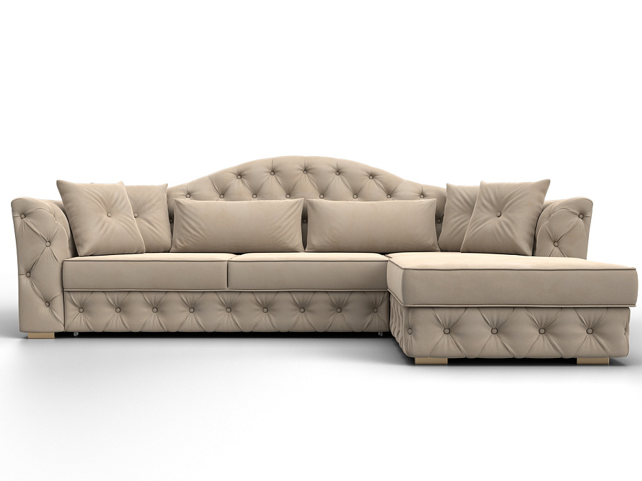 Диван угловой Артис правый угол (seven 729 бежевый)