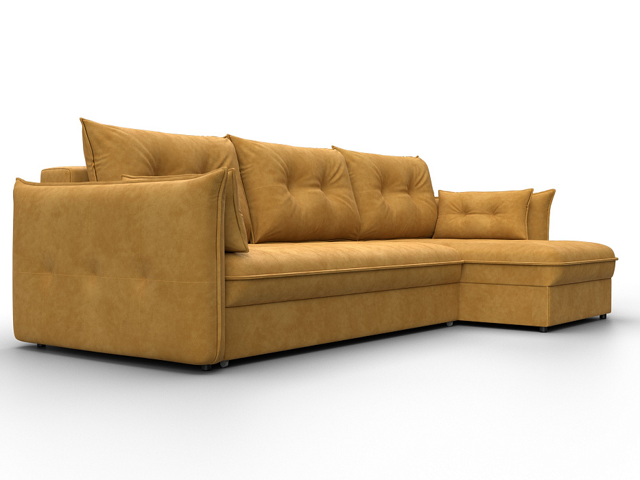 Диван угловой Лига-100 НПБ угол универсальный (brut 10 желтый)