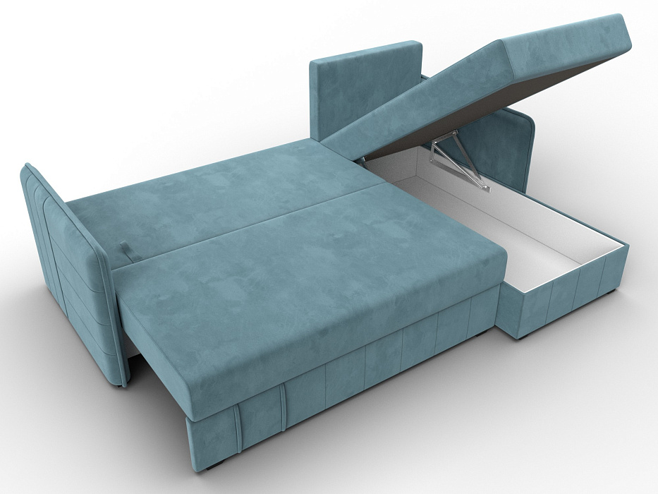 Диван угловой Слим угол универсальный (бирюзовый)