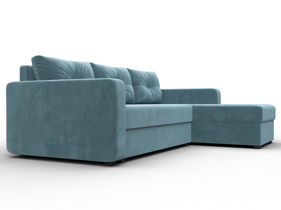 Диван угловой Ливерпуль Лайт правый угол (seven 113 бирюзовый)
