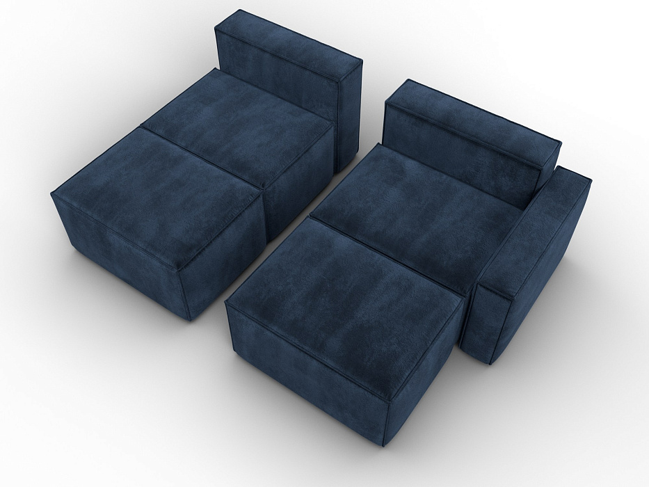 Диван угловой модульный Лига-063 угол правый (tower 13 синий)