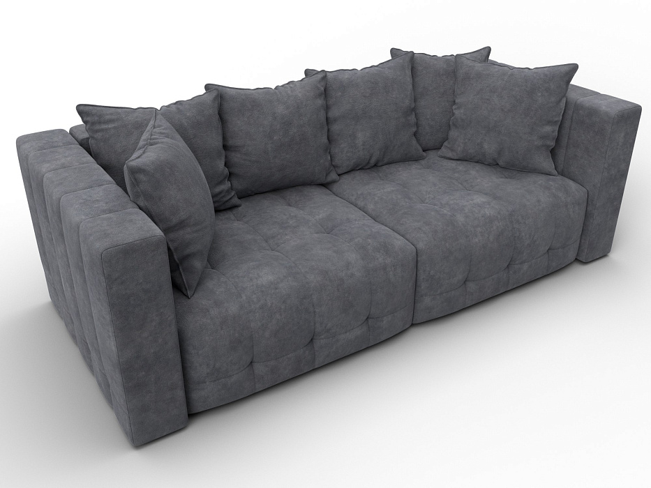 Диван прямой Лига-052 НПБ (brut 16 темно-серый)