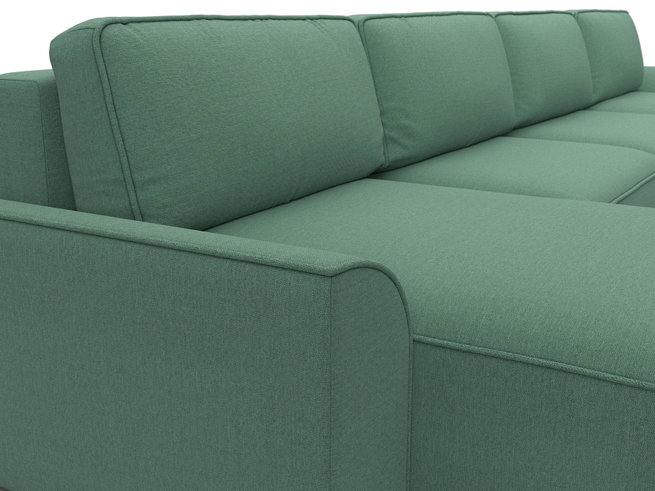 Диван П-образный Лига-048 НПБ лонг (амур 11 зеленый)