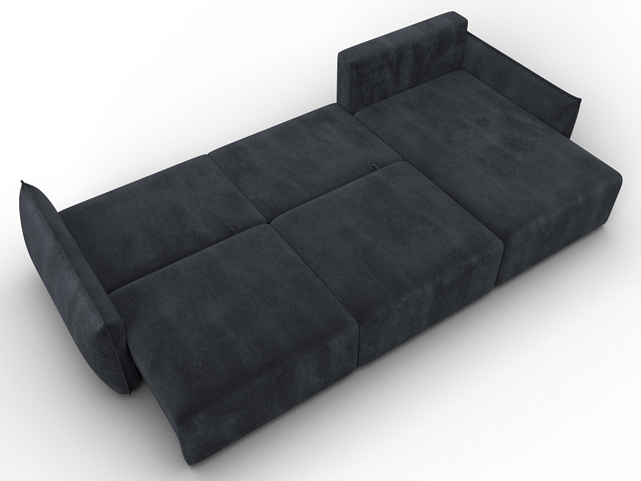 Диван угловой Лига-051 НПБ Лонг угол универсальный (tower 11 темно-серый)