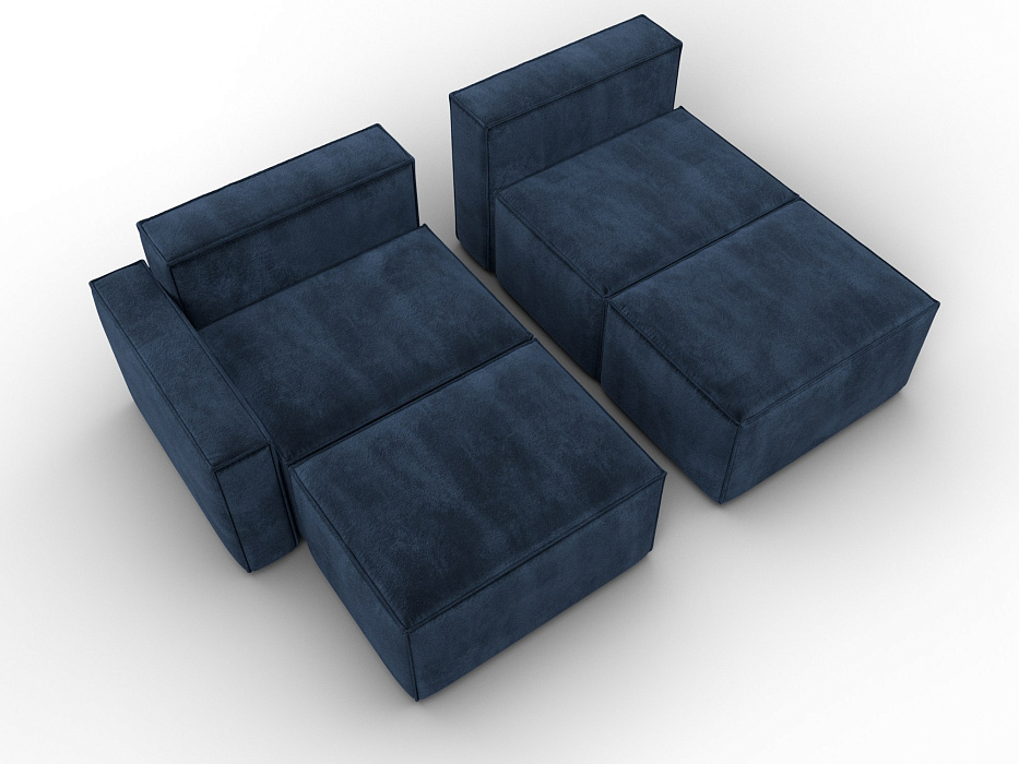 Диван угловой модульный Лига-063 угол левый (tower 13 синий)