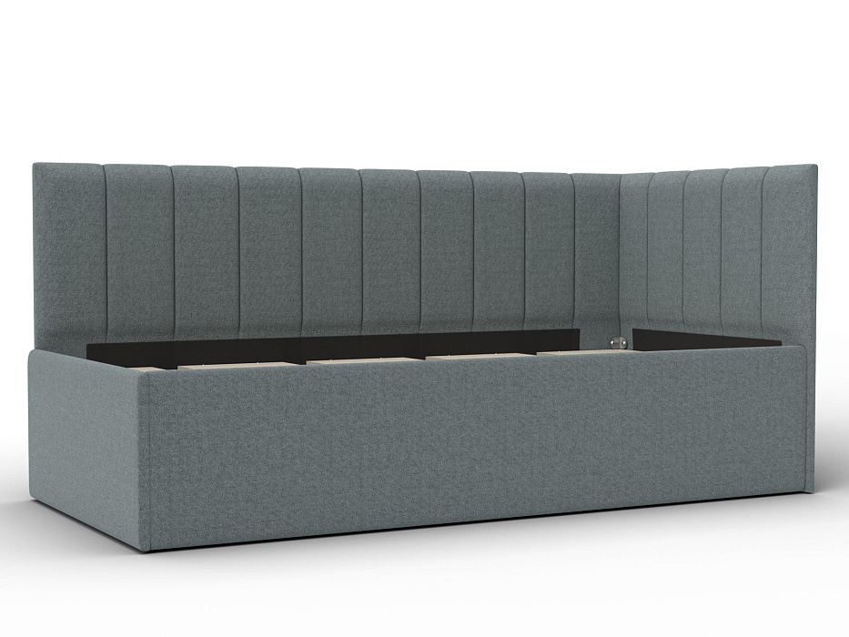 Кровать односпальная Лига-128 (90) (амур 07 серый)