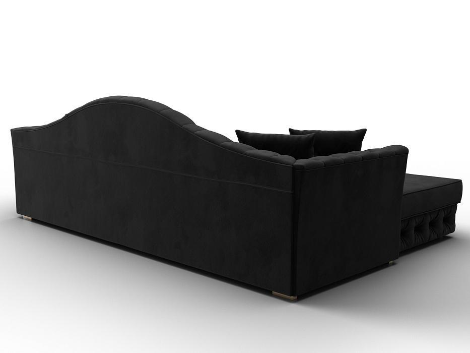 Диван угловой Артис левый угол (seven 35 черный)