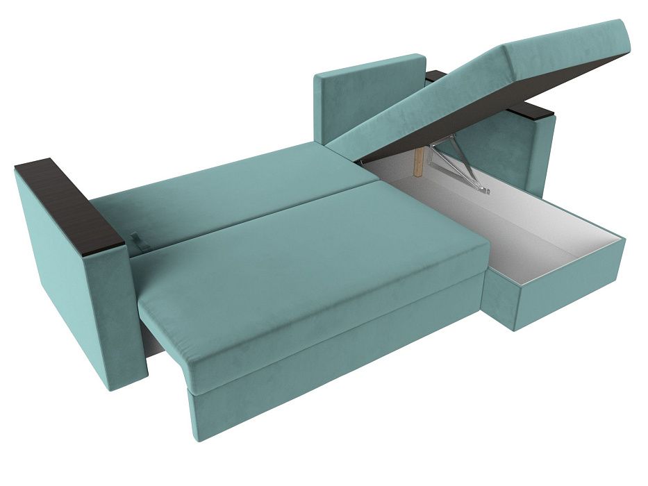 Диван угловой Атланта Лайт Б/С правый угол (бирюзовый)