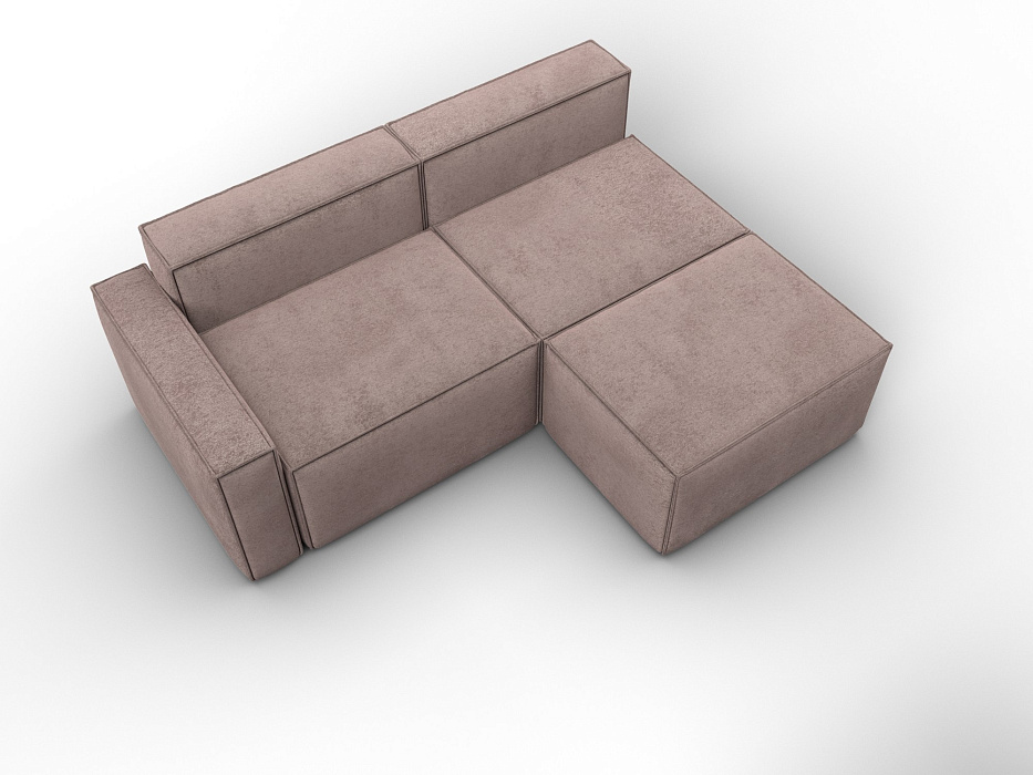 Диван угловой модульный Лига-063 угол левый (tower 05 бежевый)