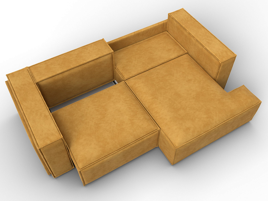 Диван угловой Лига-061 угол правый (brut 10 желтый)