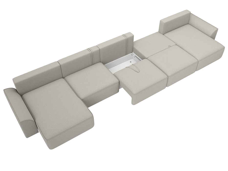 Диван П-образный Лига-048 НПБ МегаЛонг (амур 02 бежевый) Диван П-образный Лига-048 НПБ МегаЛонг (амур 02 бежевый)