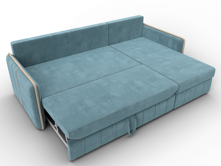 Диван угловой Лига-078 угол универсальный (seven 113 бирюзовый;seven 729 бежевый)