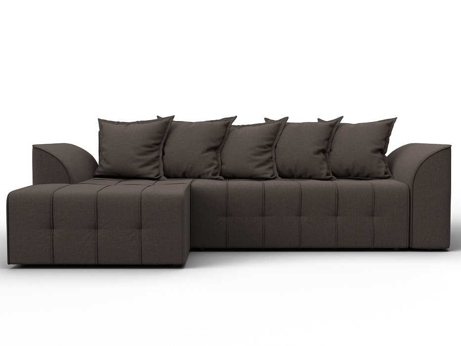 Диван угловой Лига-113 угол левый (амур 05 коричневый)