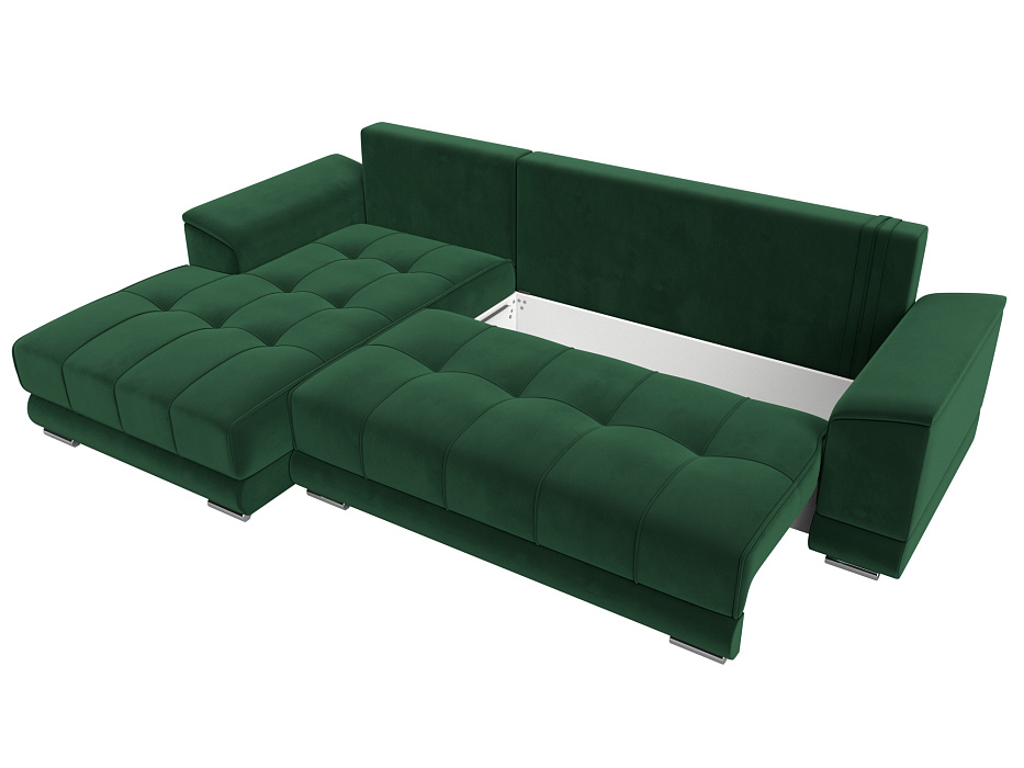 Диван угловой НордСтар левый угол (seven 626 зеленый)