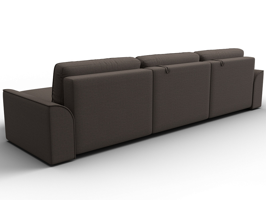 Диван угловой Лига-048 НПБ лонг (амур 05 коричневый)