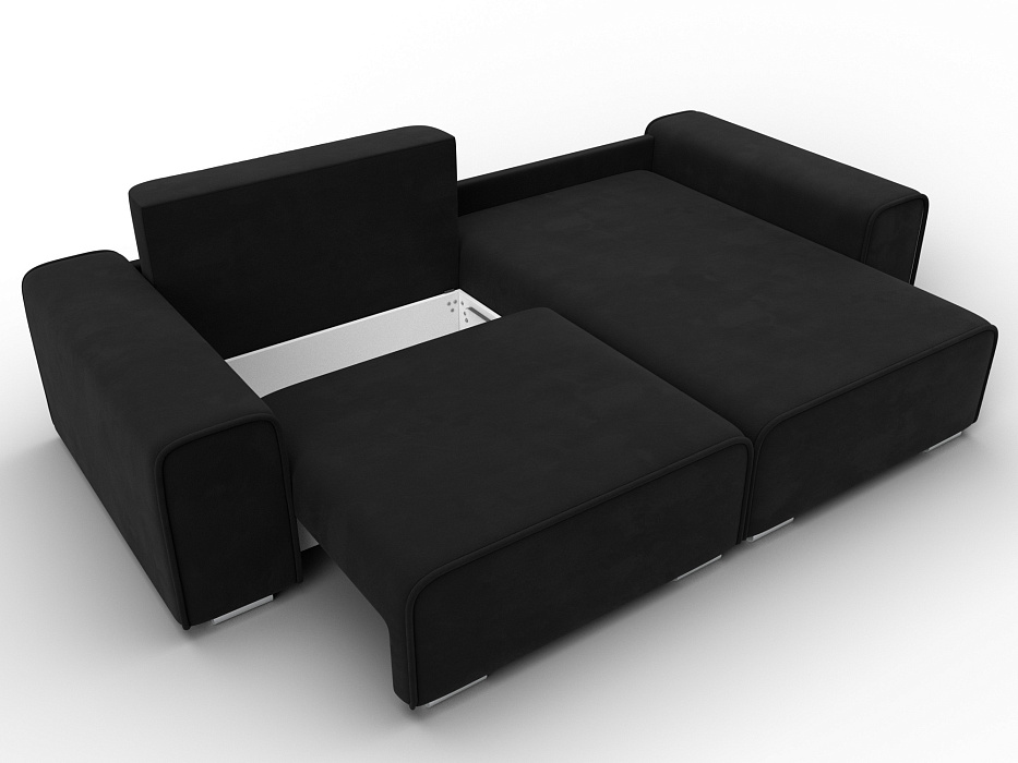 Диван угловой Лига-029 (черный)