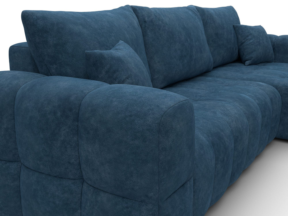 Диван угловой Лига-110 НПБ угол универсальный (brut 11 синий)