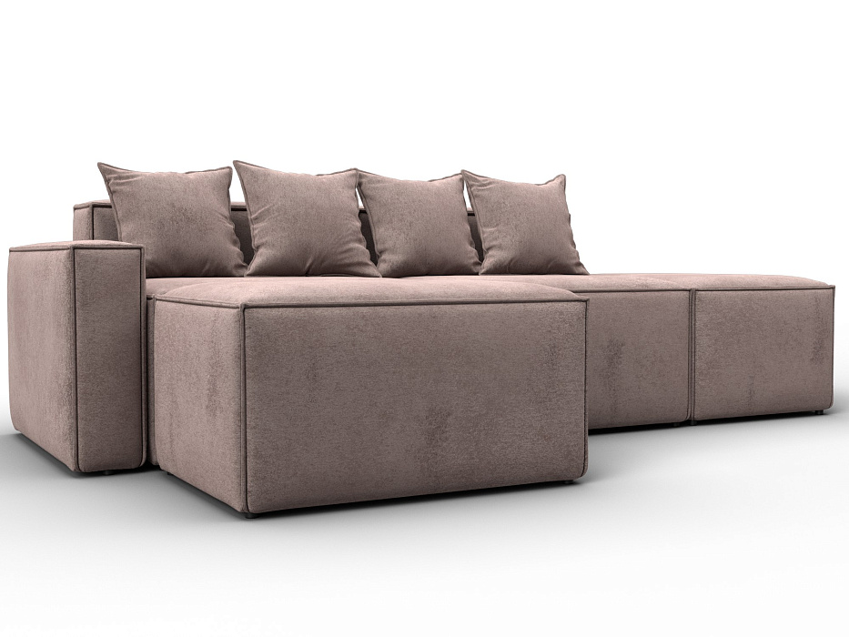 Диван угловой модульный Лига-063 угол левый (tower 05 бежевый)