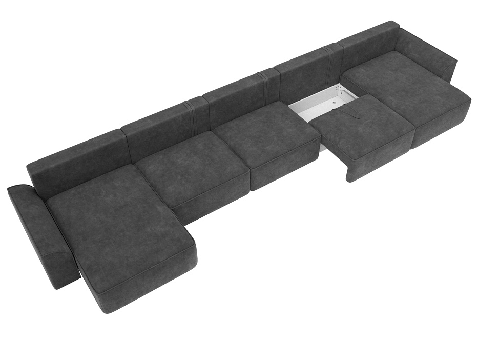 Диван П-образный Лига-048 НПБ МегаЛонг (brut 16 темно-серый) Диван П-образный Лига-048 НПБ МегаЛонг (brut 16 темно-серый)