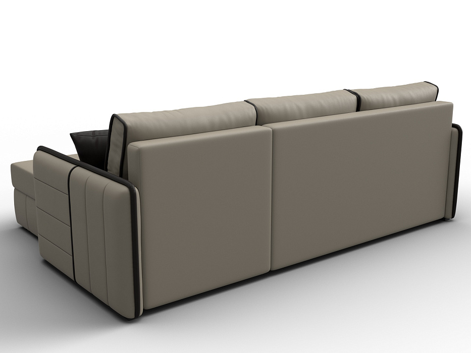 Диван угловой Лига-078 угол универсальный (grifon 04 бежевый/grifon 12 коричневый)