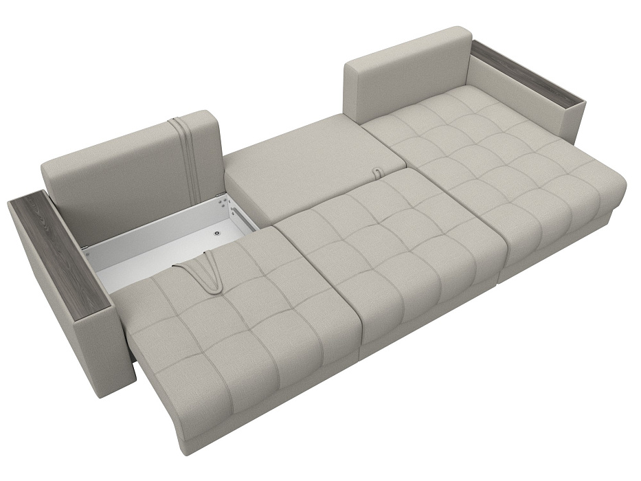 Диван угловой с декором Лига-049 НПБ Лонг (амур 02 бежевый) Диван угловой с декором Лига-049 НПБ Лонг (амур 02 бежевый)