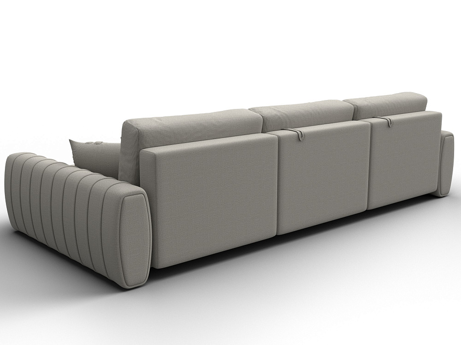 Диван угловой Лига-057 НПБ Лонг угол правый (амур 02 бежевый)