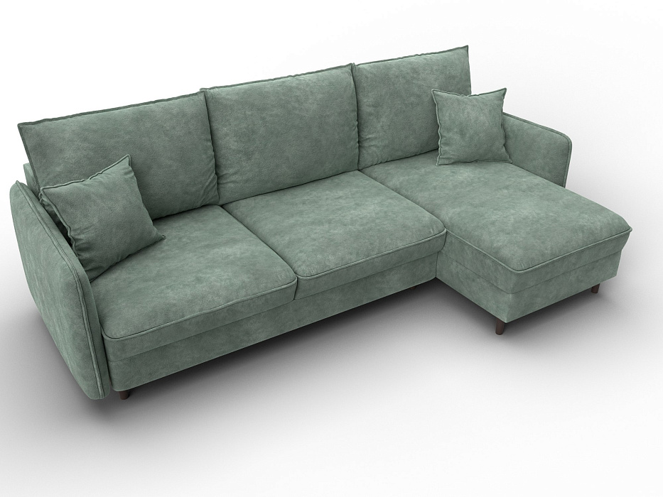 Диван угловой Лига-064 НПБ угол универсальный (brut 08 зеленый)