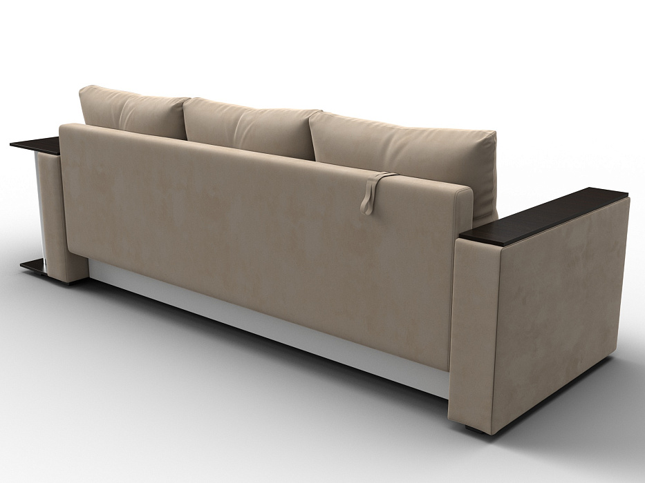 Диван прямой Атланта со столом справа (seven 729 бежевый)