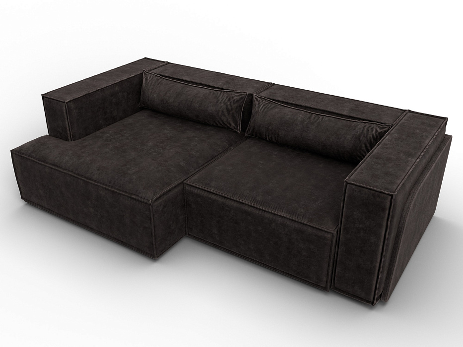 Диван угловой Лига-061 угол левый (brut 17 коричневый)