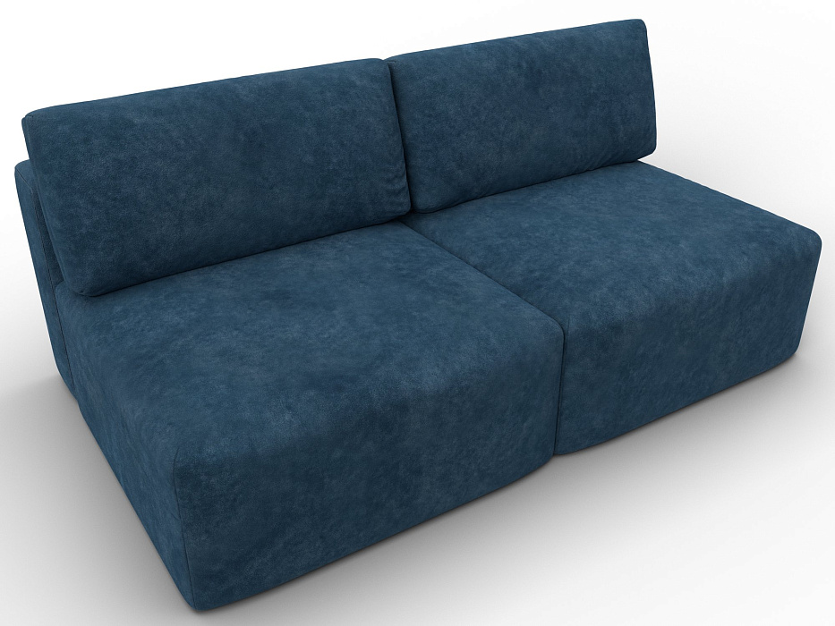 Диван прямой модульный Лига-060 НПБ (brut 11 синий)