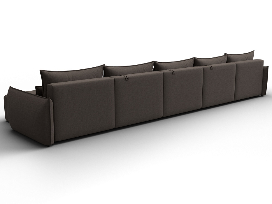 Диван П-образный Лига-051 НПБ МегаЛонг (амур 05 коричневый)