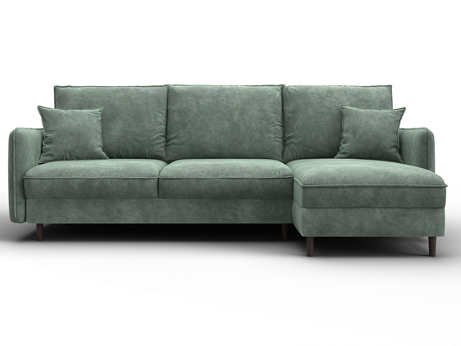 Диван угловой Лига-064 НПБ угол универсальный (brut 08 зеленый)