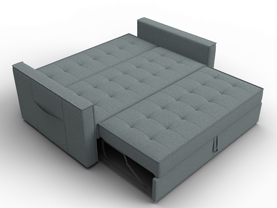 Диван прямой Лига-104 (140) (амур 07 серый)