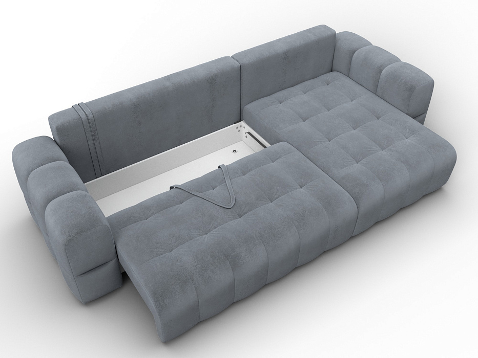 Диван угловой Лига-110 НПБ угол универсальный (tower 10 серый)