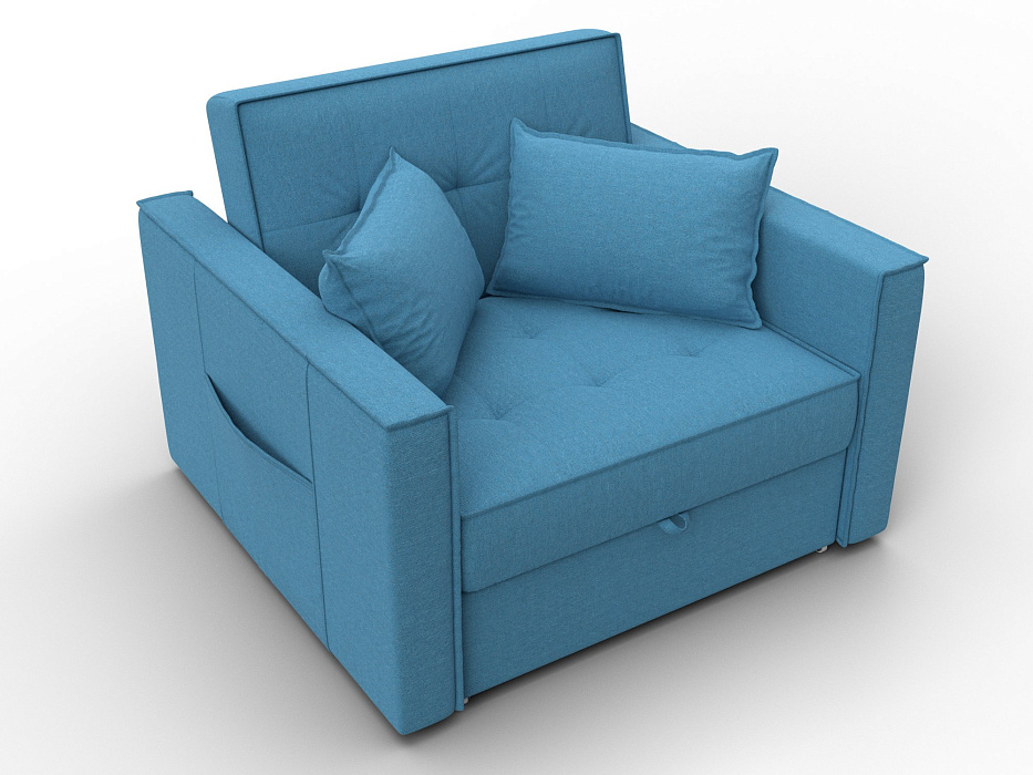 Кресло-кровать Лига-104 (80) (амур 10 голубой)