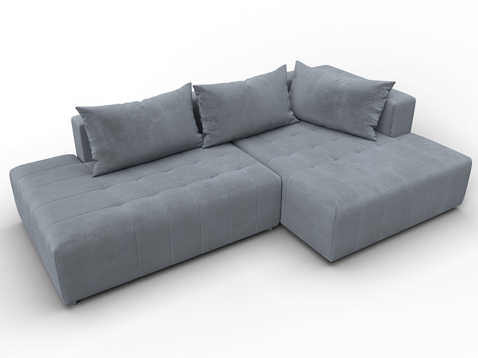 Диван угловой Лига-103 НПБ угол правый (tower 10 серый)