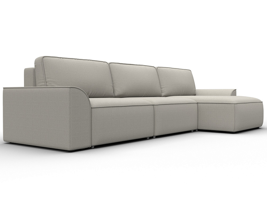 Диван угловой Лига-048 НПБ лонг (амур 02 бежевый)