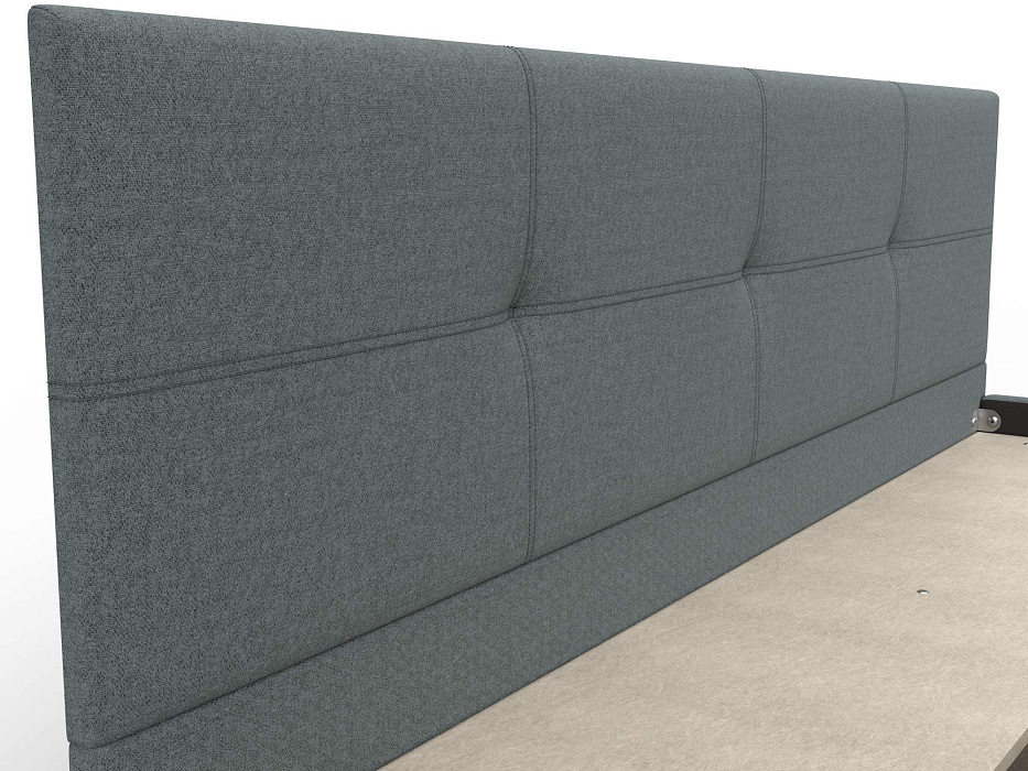 Кровать двухспальная Лига-127 (160) (амур 07 серый)