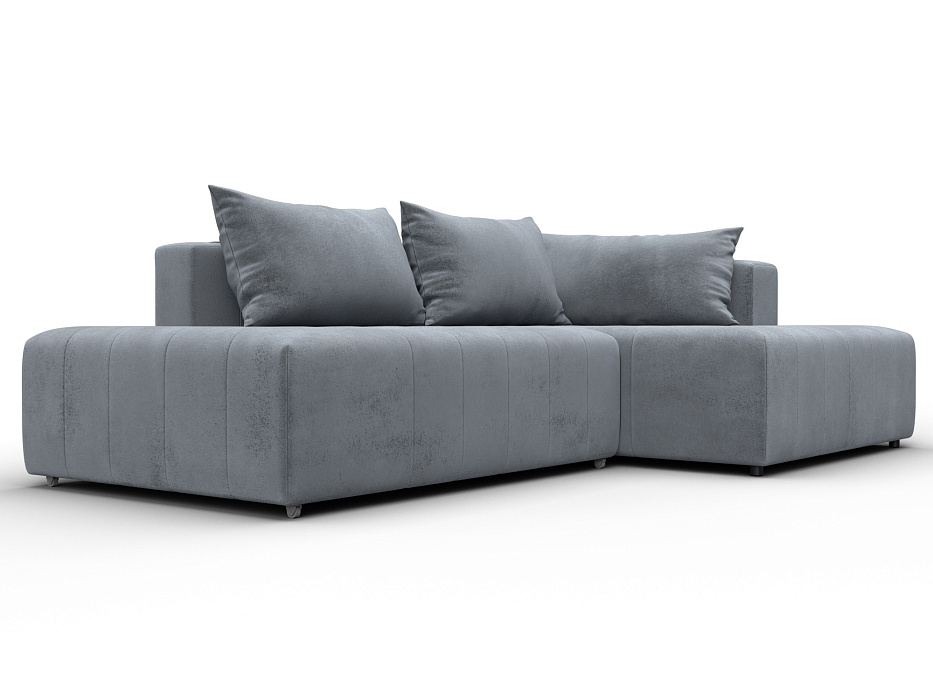 Диван угловой Лига-103 НПБ угол правый (tower 10 серый)