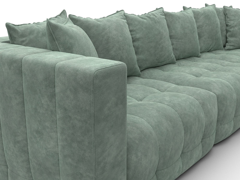 Диван угловой Лига-052 НПБ Лонг угол универсальный (brut 08 зеленый)