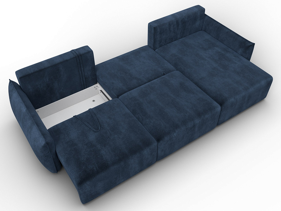 Диван угловой Лига-051 НПБ Лонг угол универсальный (tower 13 синий)